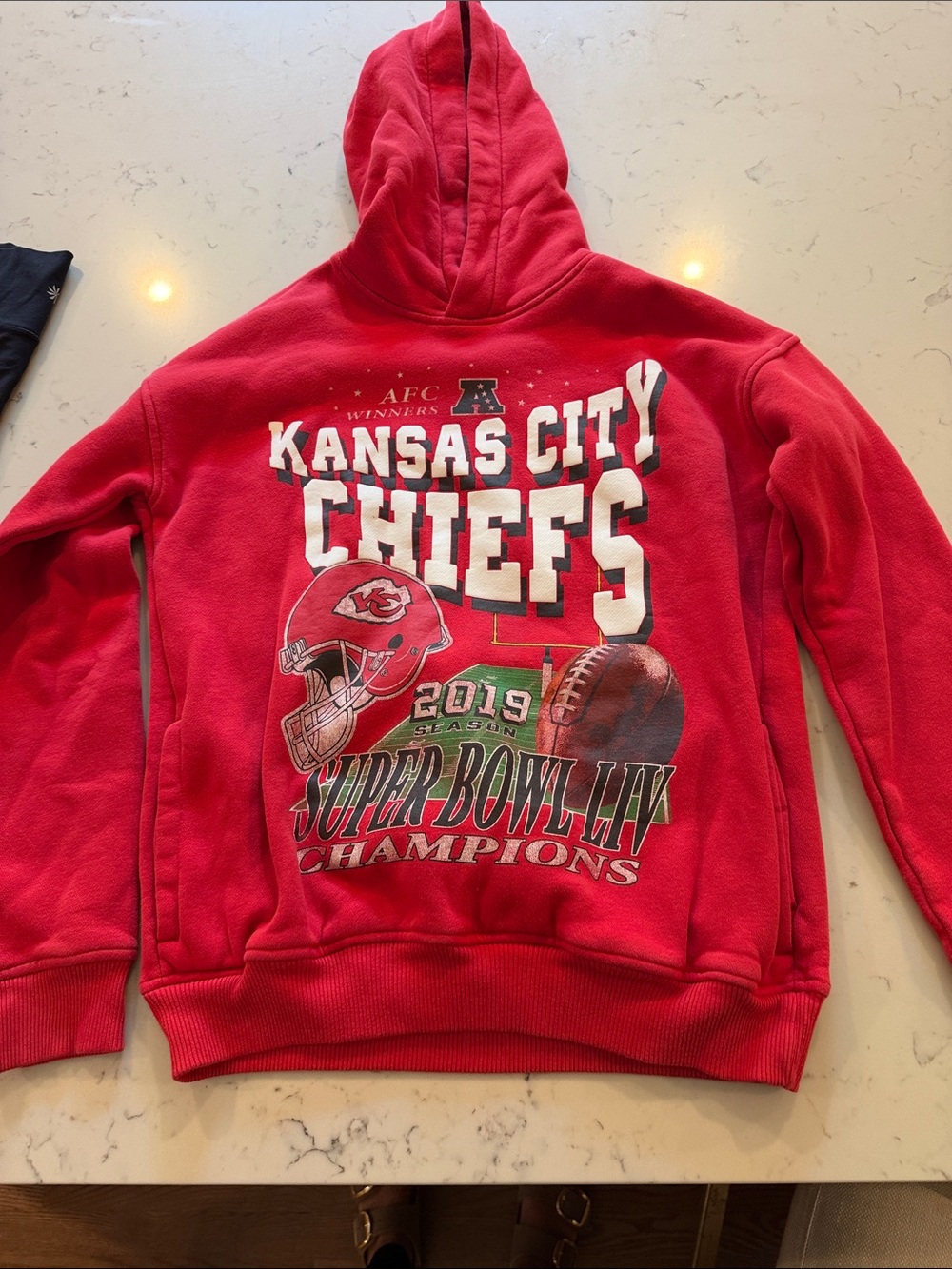 NFL Red Pullover Hoodie with Shield Logo